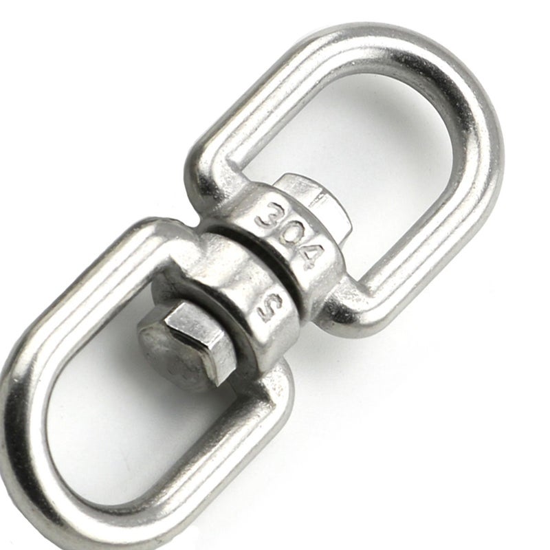 Lind Kitchen 1PCS M5 Double Ended Swivel Hook 304 Stainless Steel Eye to Eye Swivel Shackle Ring Connector + 2PCS M5 Snap Hook - Image 2